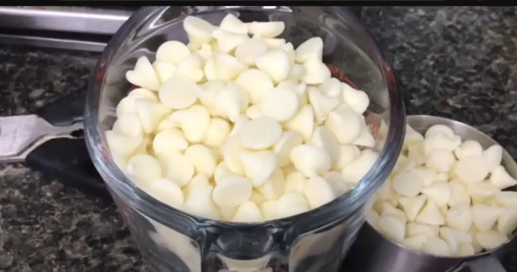 Melt the white chocolate - candy corn fudge recipe