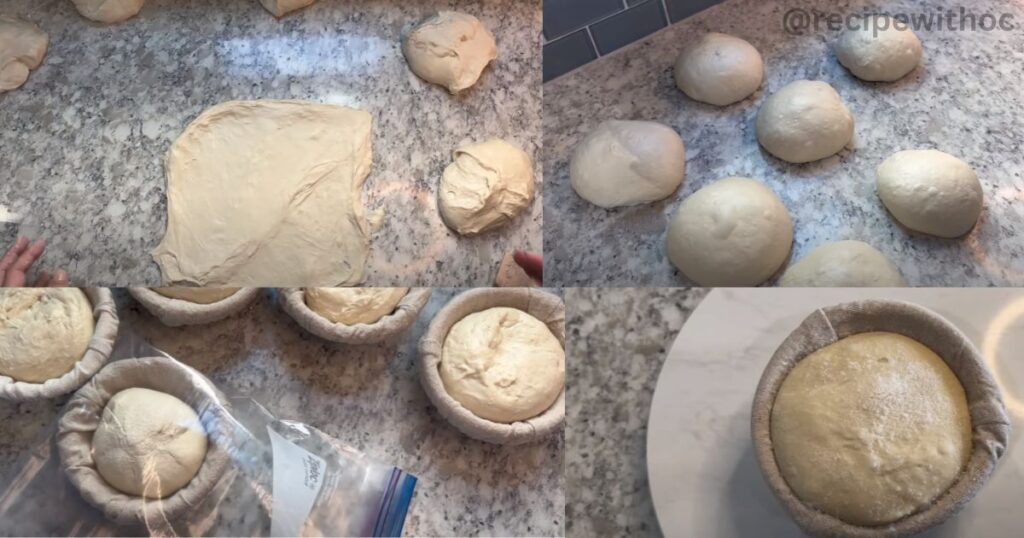 Shaping the Bowls -sourdough bread bowl recipe